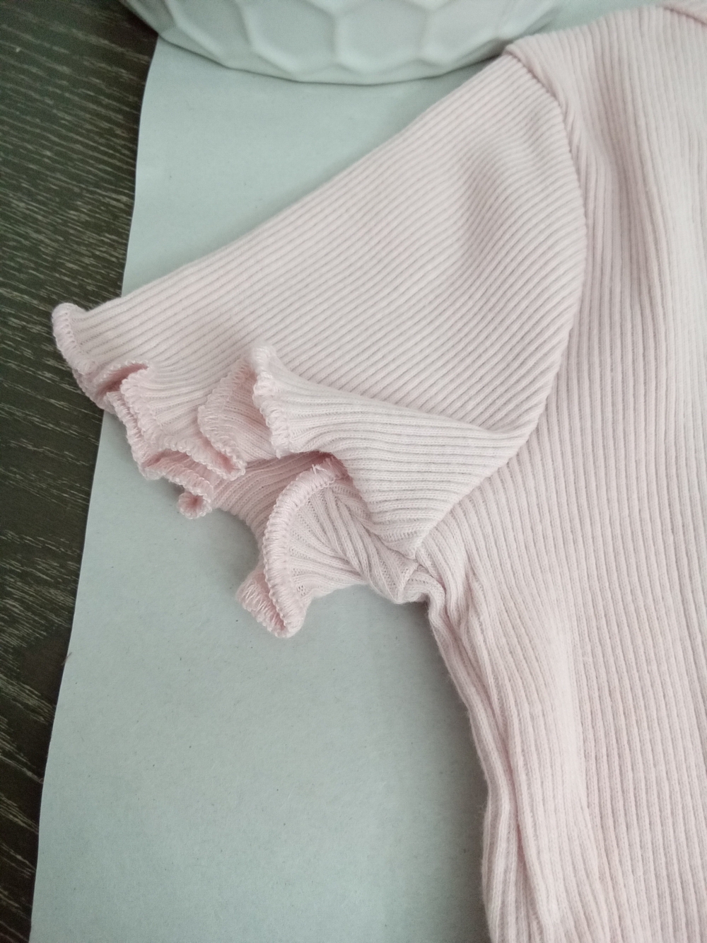 Baby Gap Baby Girls Pink Ribbed Ruffle Top & Flare Pants Set 6-12M NWT - Picture 6 of 12